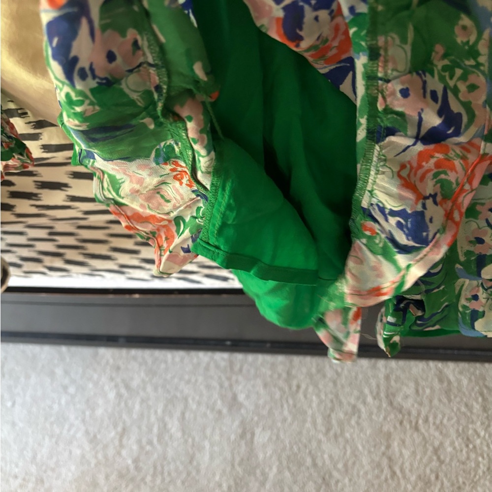 NWT SUNCOO Vibrant Green Floral Romper size T0 (XS) - Picture 11 of 13